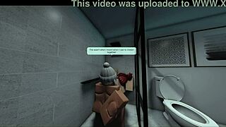 Girlfriend joins shower big cock monster penis fuck