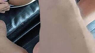 Intense pleasure surges playing 10 inch toy deep in her pussy close up