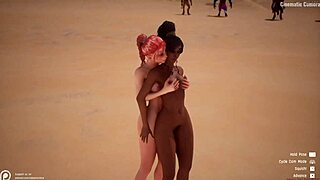 Lesbian nurses dive into redhead patient's pussy on hospital bed