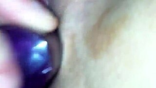Solo Babe Fingers and Fucks Dripping Wet Pussy with Thick Dildo