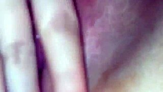 Solo Babe Fingers and Fucks Dripping Wet Pussy with Thick Dildo