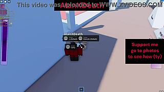 Roblox fighting game turns sus with outdoor public pussy riding big cock tits bouncing