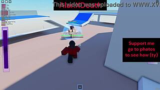 Roblox fighting game turns sus with outdoor public pussy riding big cock tits bouncing