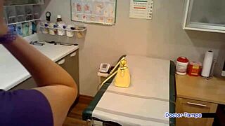 behind the scenes rebel wyatt spreads shaved pussy for dr tampa's university exam