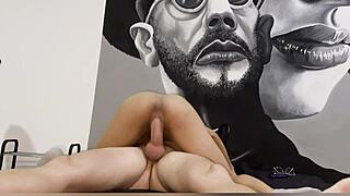 petite argentinian 18yo impales on italian monster cock pov