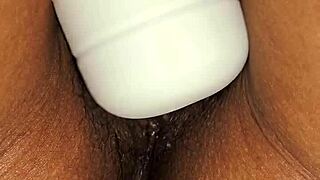 check out this latina milf wife testing her new vibrator on wet pussy