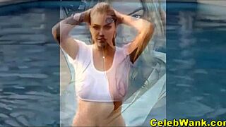 Kate Upton's Celebrity Pussy Up Close While Boobs Bounce Candidly