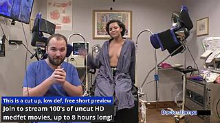 behind the scenes rebel wyatt spreads shaved pussy for dr tampa's university exam