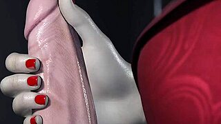 scarlett dominates him with handjob slaps and cum punishment