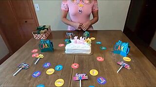 imagine sweet teen turning 18 and blowing her stepdad on birthday