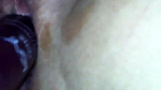 Solo Babe Fingers and Fucks Dripping Wet Pussy with Thick Dildo