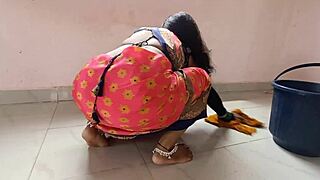 Horny Desi maid bends over for rough Indian pounding and orgasm