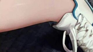 Japanese girls chase ecstasy sucking massive dildos