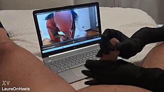 Milf Gloves Jerk Big Cock To Cum Pov Preview