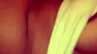 latina demi rouge shoves vibrator deep in shaved pussy big ass tits