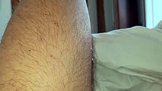 woke up horny as hell this morning jerked off emptying my huge balls with a massive cumshot damn