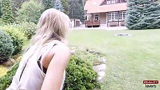 Milf wanders lost through deep sexy forest trails