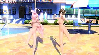 Megurine Luka and Meiko Pose Nude as Big-Tit Goddesses in Summer Idol Mod