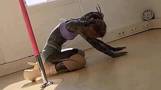 dancing on the pole and enjoying good moments thanks to 2beepole teaching new skills inkedgirl