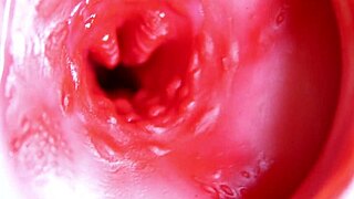 juicy hole stuffed by big red cock machine ready to burst sperm