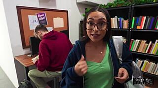 Sneaky Thrill of Under-Desk Blowjob in Classroom by Pervy Teen