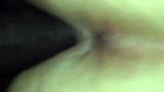 he rams his monster black cock deep into the white bitch doggystyle before exploding cumshot