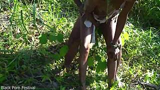 skinny black pussy riding tribe cocks turns documentary into wild sextoy fuckfest