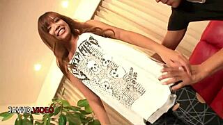 Asian Misaki Tanemura blows hairy beaver to hardcore creampie pounding!