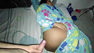 nerdy pregnant keilimar gets fucked doggystyle missionary creampie by huge cock