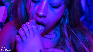 Paola Deepthroats Her Own Toes Gagging Spitting in Heels and Barefoot