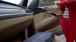 santa helper matty mila perez slurps big cock pov outdoors