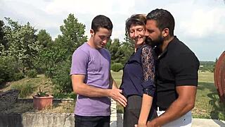 melany's wild outdoor mmf threesome pumps massive adrenaline rush!