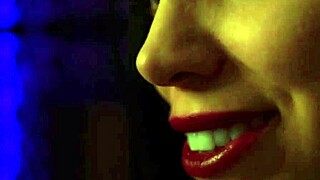 Slutty Vampirella Rides Massive Horse Dildo in Stockings