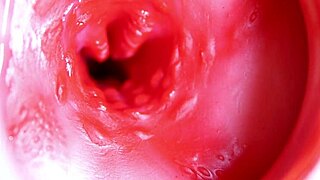 juicy hole stuffed by big red cock machine ready to burst sperm