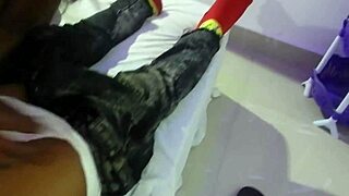 Step bro catches me naked masturbating to porn on phone... wanna fuck before he tells dad?