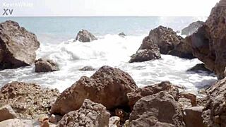 guy pounds stepsister hard right on the beach