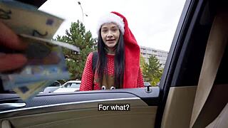 santa helper matty mila perez slurps big cock pov outdoors