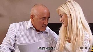 daddy4k girl teaches sex tricks to boyfriend by fucking horny stepdad raw