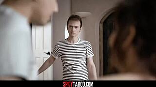 oh god it feels so good getting double penetrated by my horny stepsons as hot milf stepmom