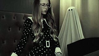 Halloween Wednesday Addams Rides Cock Hard With Amazing Juicy Moans