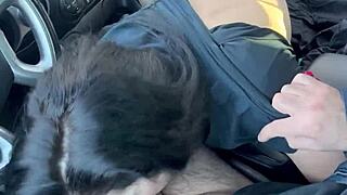 wanna watch her suck my cock deep in the car on roadside?
