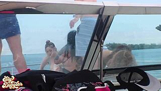 miami boat bts 2023: willow ryder, ameena green, aria six big asses bouncing on monster cocks