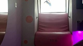 skinny stepsis caught in dress by stepbro mirror fuck starts