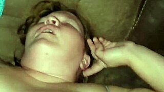 Hairy cougar's fertile womb overflows from deep creampie breeding