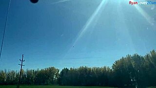 barefoot guy masturbates huge cock outdoors in fall part one
