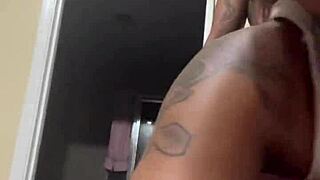 Big Black Cock Chokes Ebony Slut Deep! Doggystyle Facial After Bent Over Blowjob