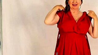 granny's huge natural tits bounce as she strips her asshole and pussy close