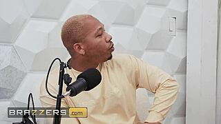 brazzers luna star and sinatra monroe join ricky on sofa for ball licking blowjobs deepthroat doggystyle and cum swapping threesome
