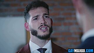 mobster wannabe hunk takes bareback assfucking and blowjob pounding