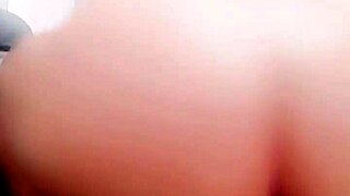 Japanese teen wife bounces tight pussy on monster dildo after movie